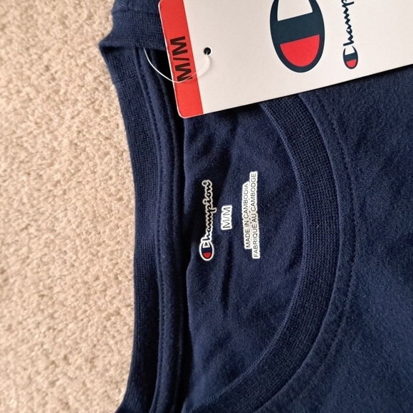 ❤️ New! Champion T-Shirt Dress Blue Women's Medium Cotton Blend Short Sleeve - Picture 5 of 10